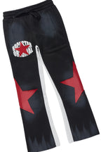 Girls Kallyah Black/ Red  T-Shirt Stacked Set