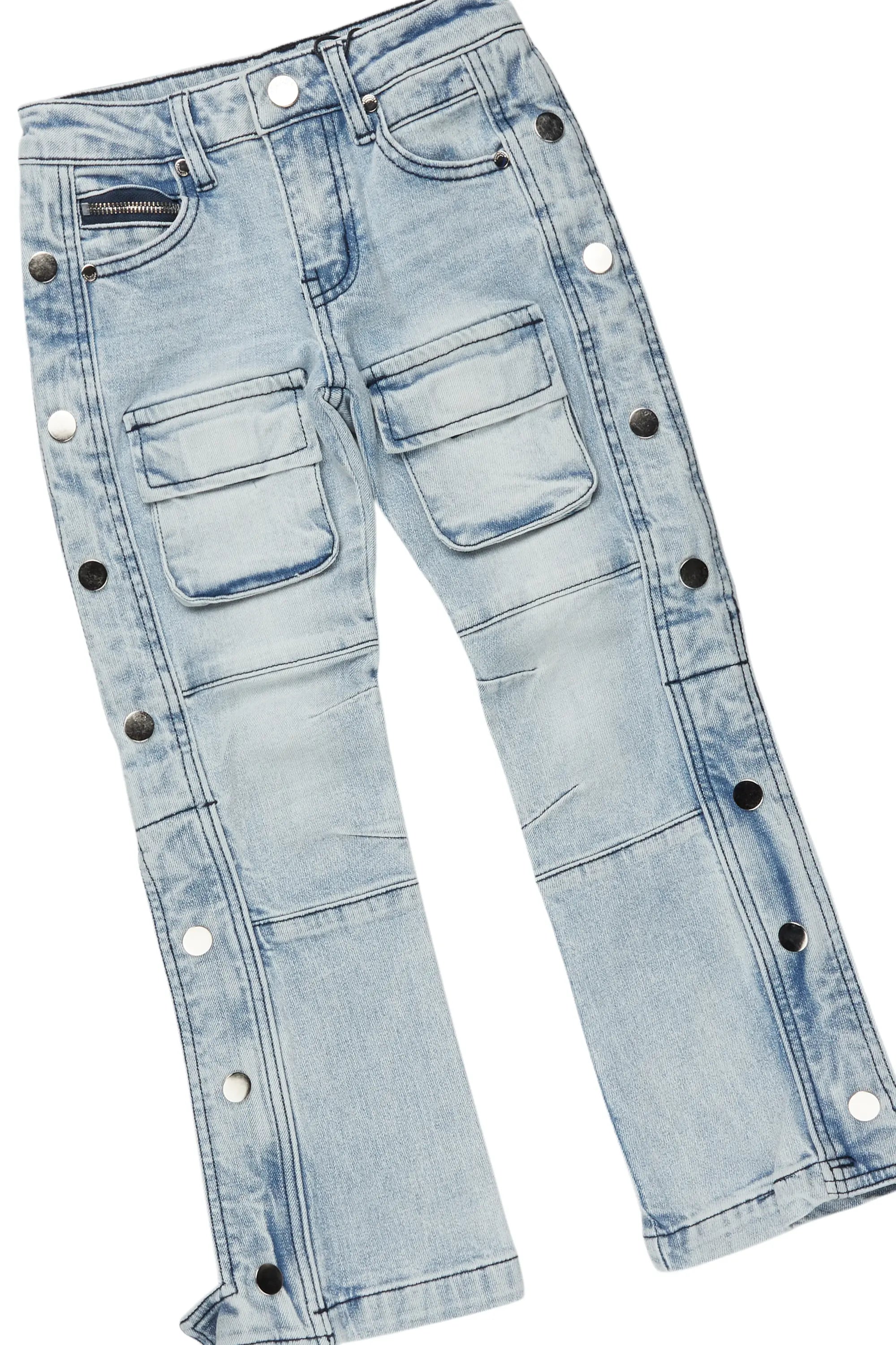 Girls Gada Grey Hoodie/Baggy Fit Jean Set