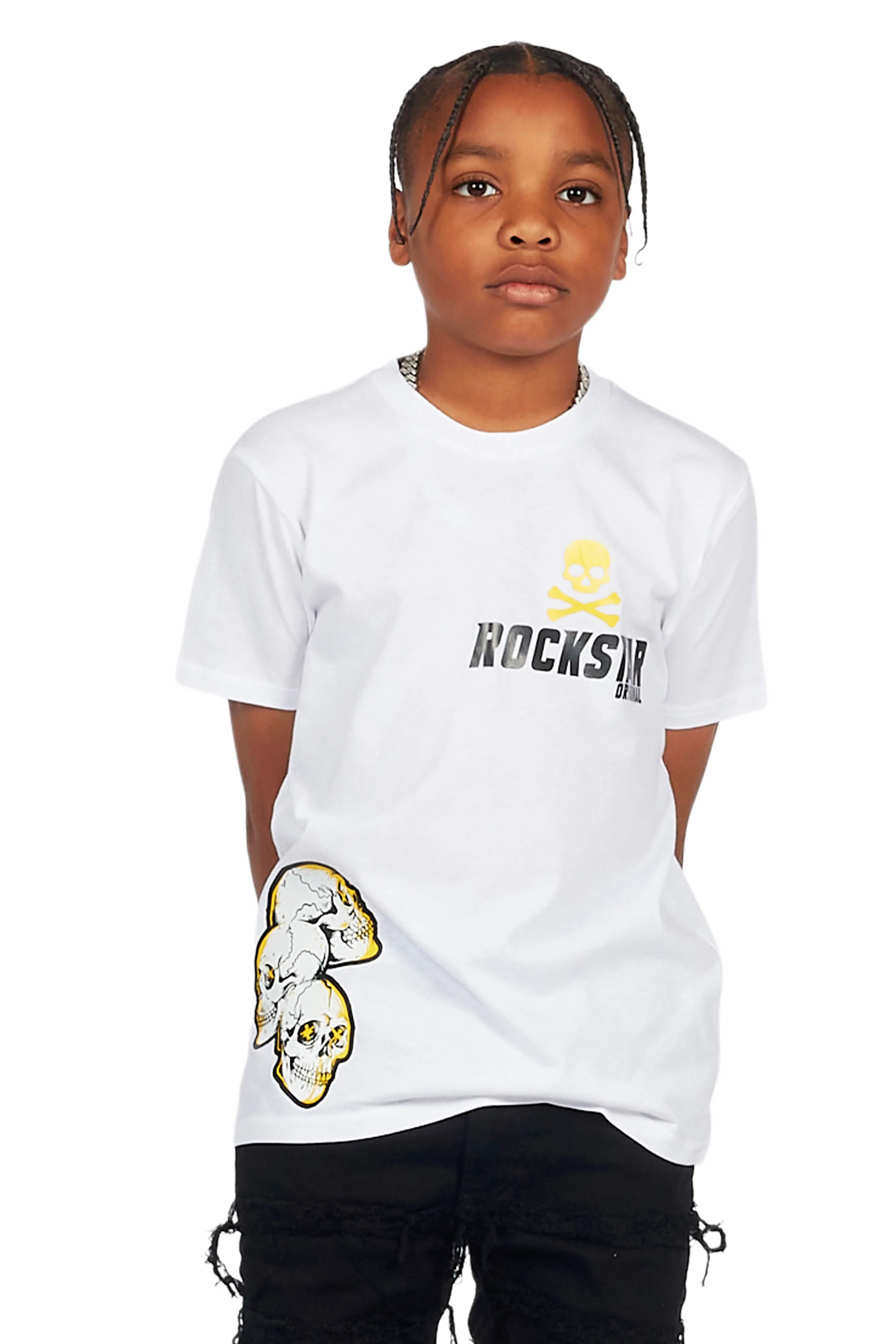 Boys Townes White Graphic T-Shirt