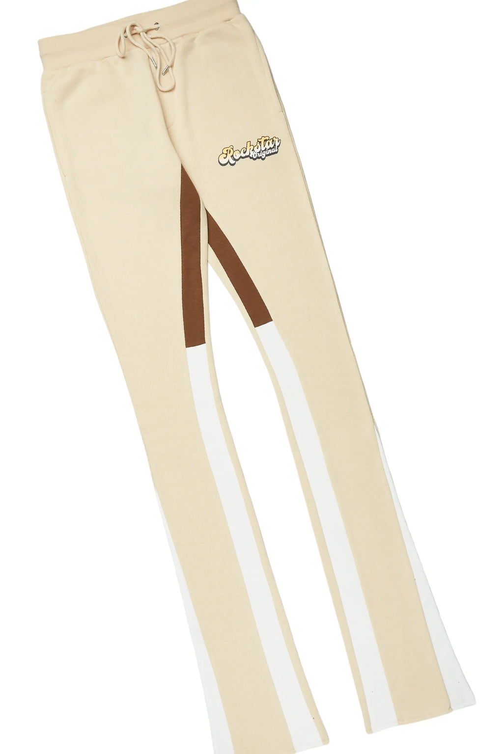 Highya Beige Super Stacked Flare Track Set