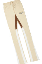 Highya Beige Super Stacked Flare Track Set