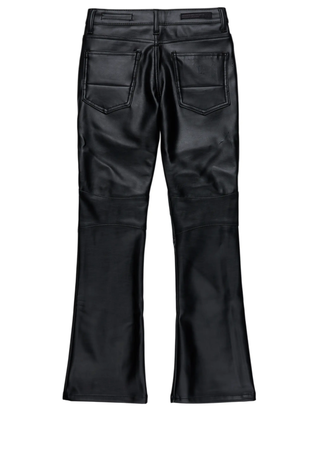 Boys Richh Black PU Biker Jean