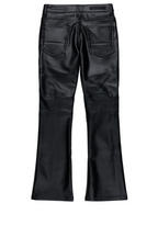 Boys Richh Black PU Biker Jean