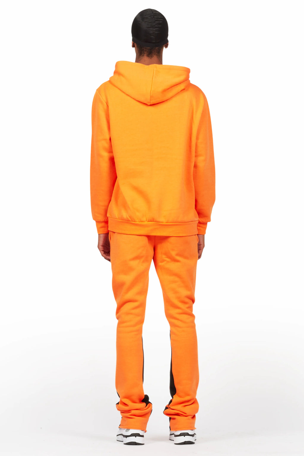 Basic Orange Hoodie/Stacked Flare Track Set