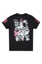 Girls Kammy Black/Pink  Graphic T-Shirt