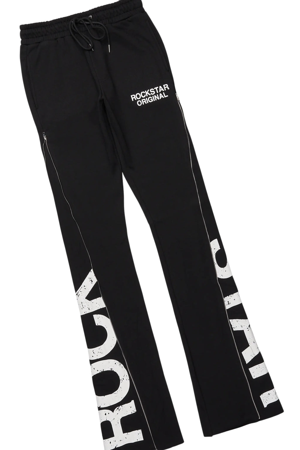 Deniska Black T-Shirt/Baggy Stacked Flare Track Set