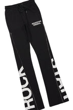 Deniska Black T-Shirt/Baggy Stacked Flare Track Set