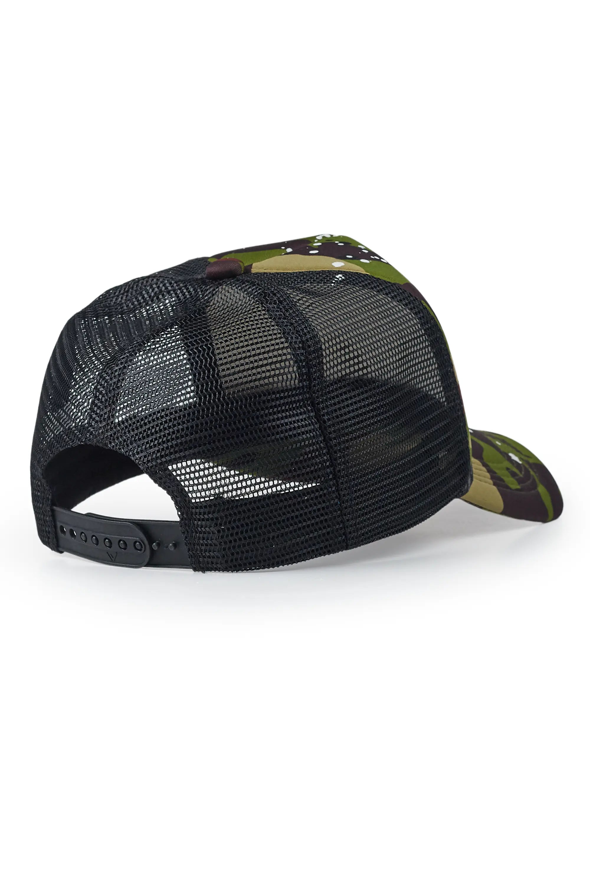 Sharnae Black/Camo Trucker Hat
