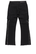 Boys Hutch Black Stacked Flare Jean