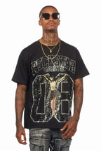 Cavan Black Graphic Rhinestone T-Shirt