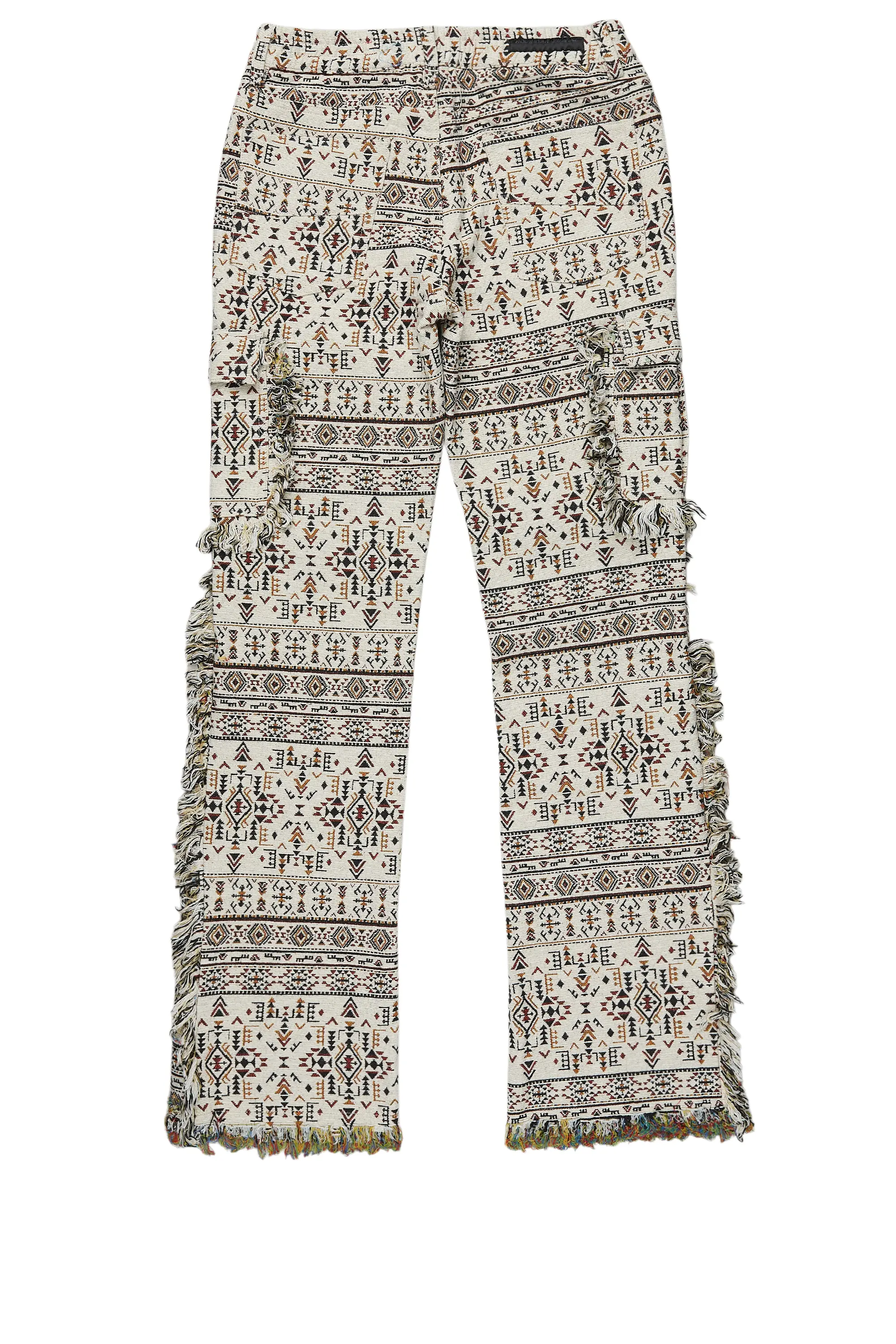 Girls Anaya Beige Slim Flare Pants