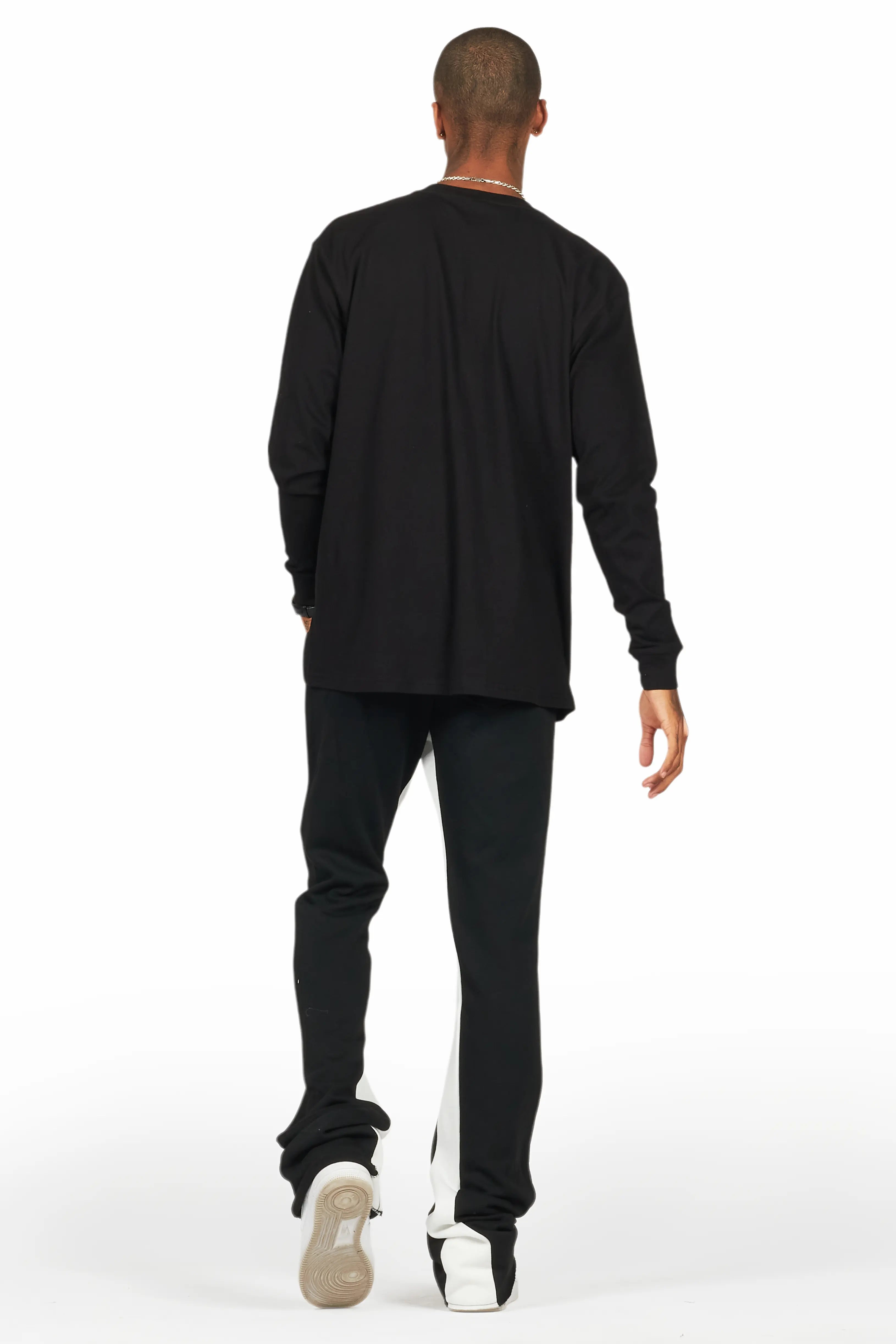 Briggs Black Long Sleeve T-Shirt/Baggy Pant Set