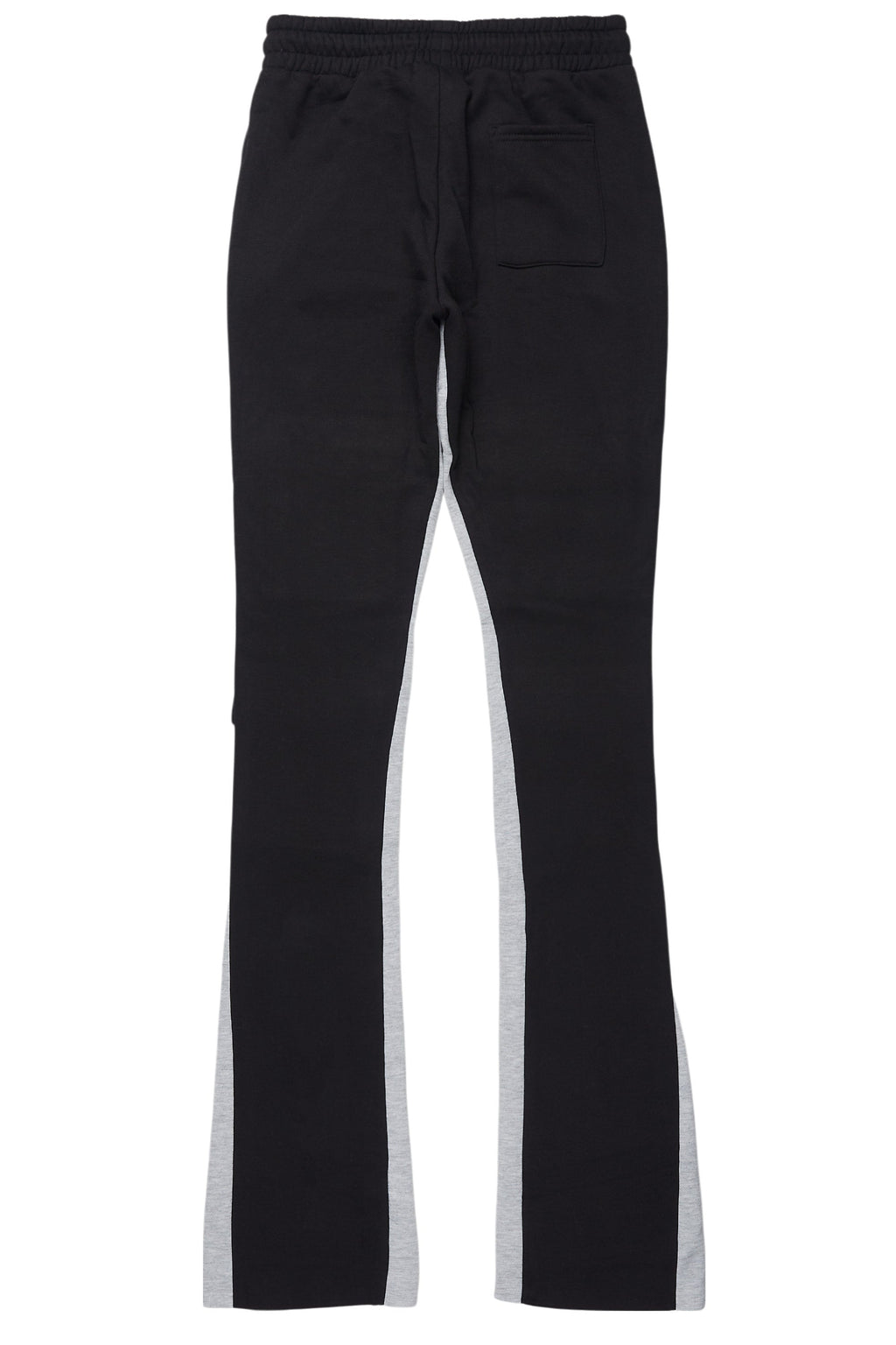 Antoon Black Stacked Flare Track Pant