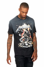 Akando Black Graphic Oversized T-Shirt