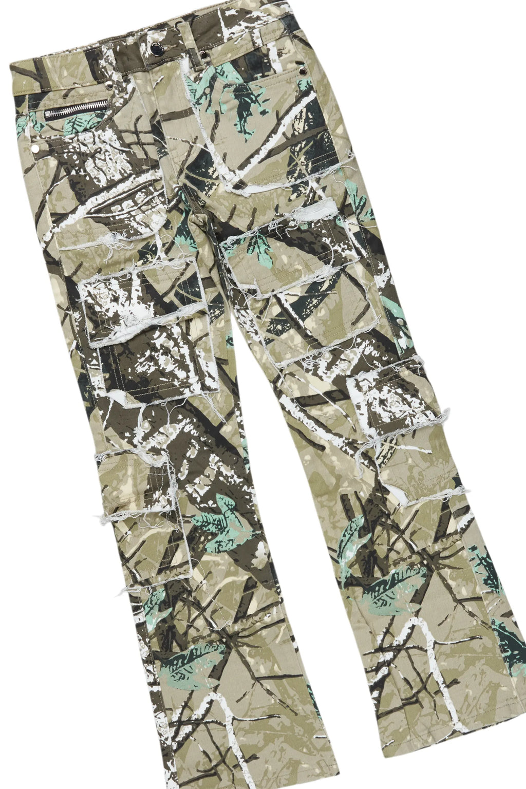 Girls Mia Vintage Green Hoodie/Slim Fit Jean Set