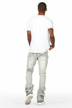 Frago White/Grey T-Shirt Stacked Flare Jean Bundle