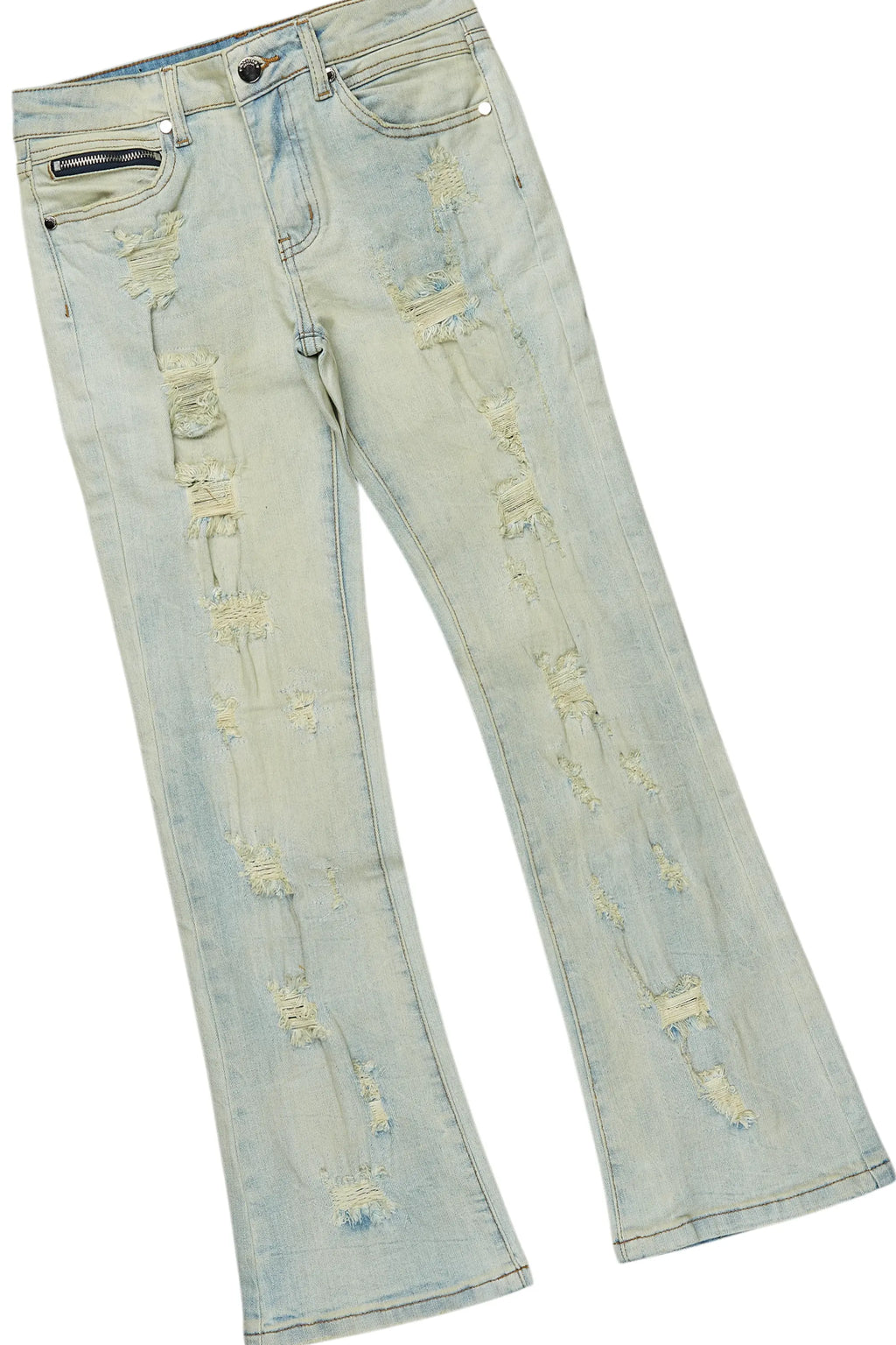 Boys Soweto Navy Hoodie/Stacked Flare Jean Set