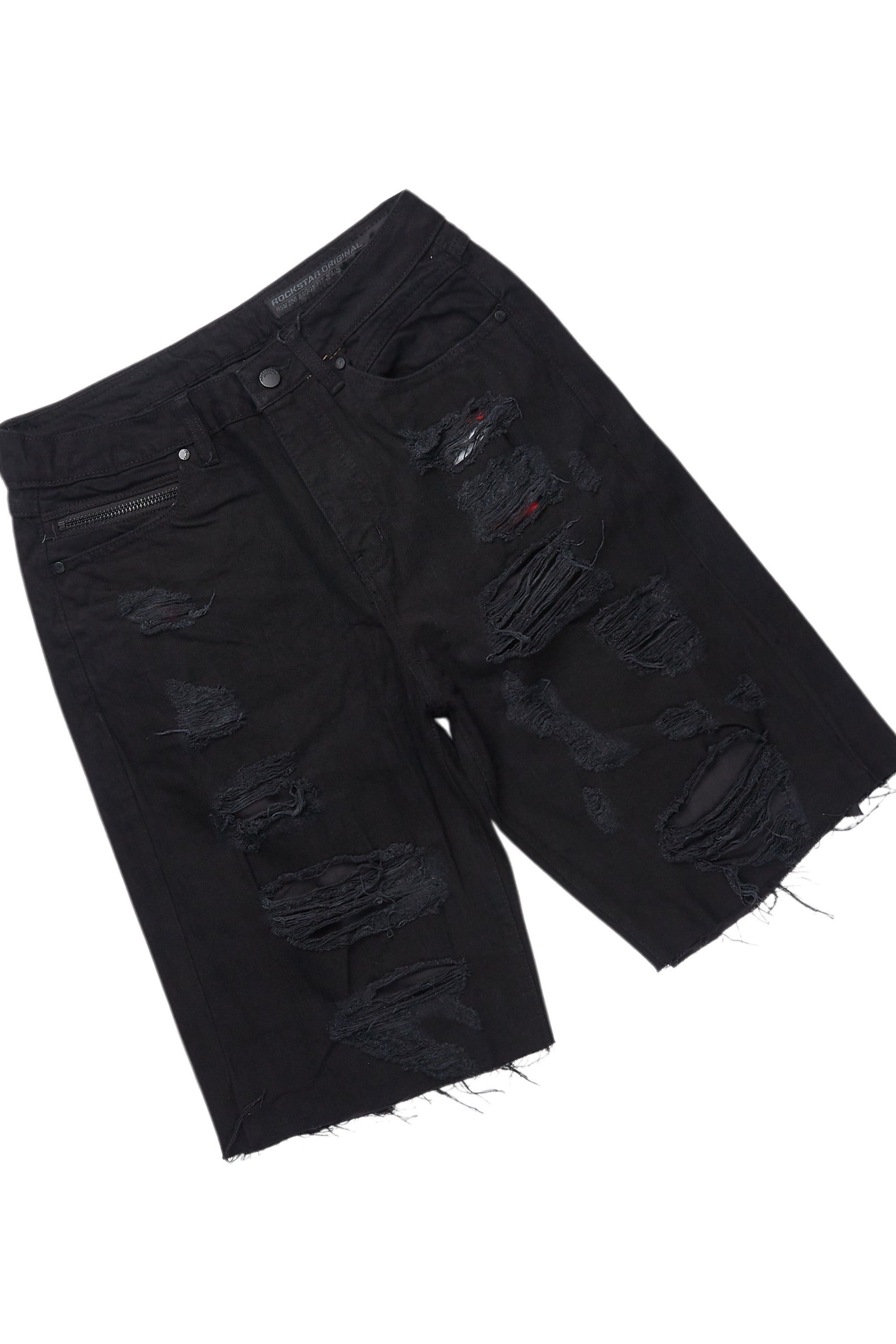 Kip Black T-Shirt/Denim Short Set