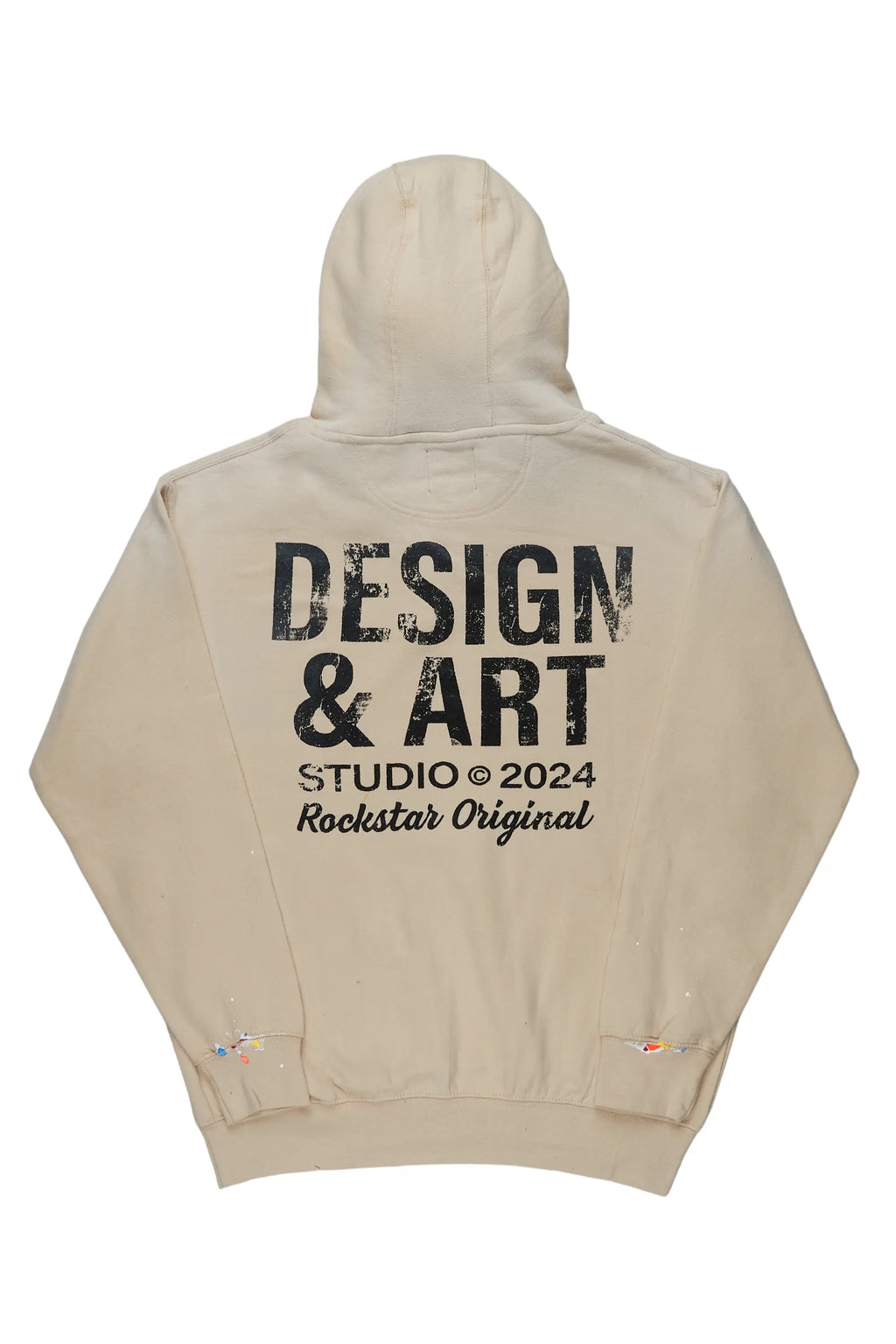 Mancha Beige Graphic Hoodie