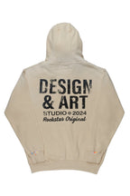Mancha Beige Graphic Hoodie