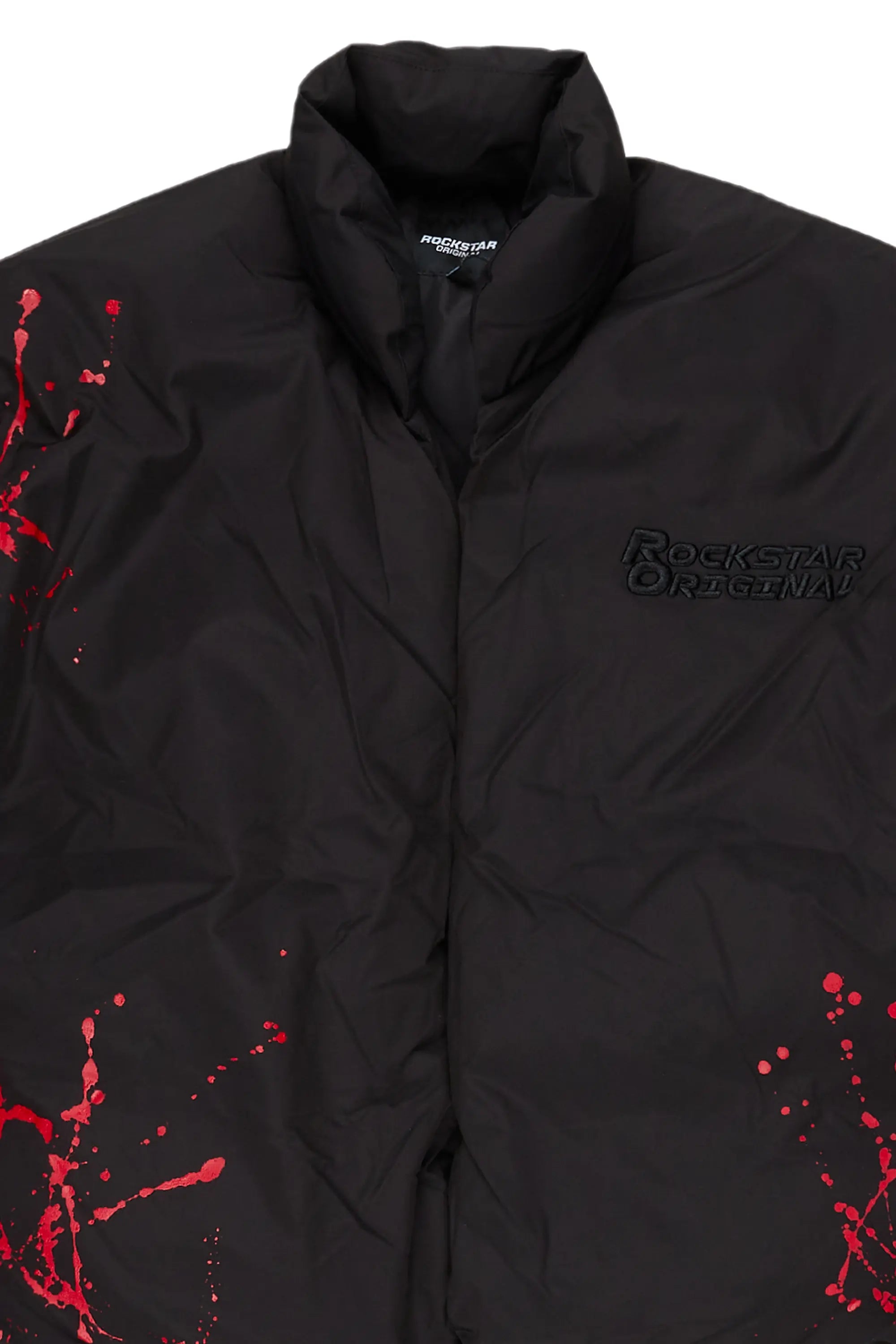 Rabbie Black/Red Puffer Jacket