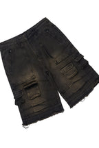 Beno Black/Yellow T-Shirt/Denim Short Set