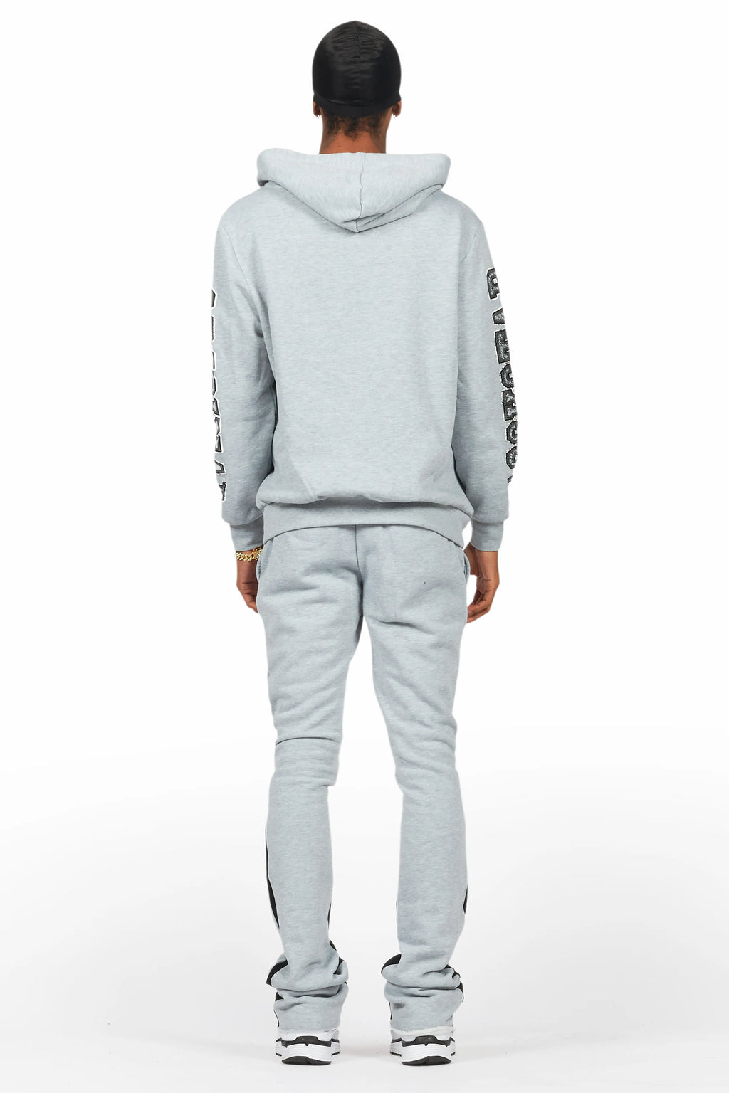 Fields Grey/White Stacked Flare Hoodie Track Set