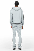 Fields Grey/White Stacked Flare Hoodie Track Set