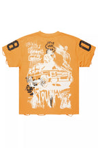 Grill Orange Graphic Oversized T-Shirt
