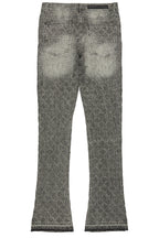 Glit Grey Rhinestone Stacked Flare Jean