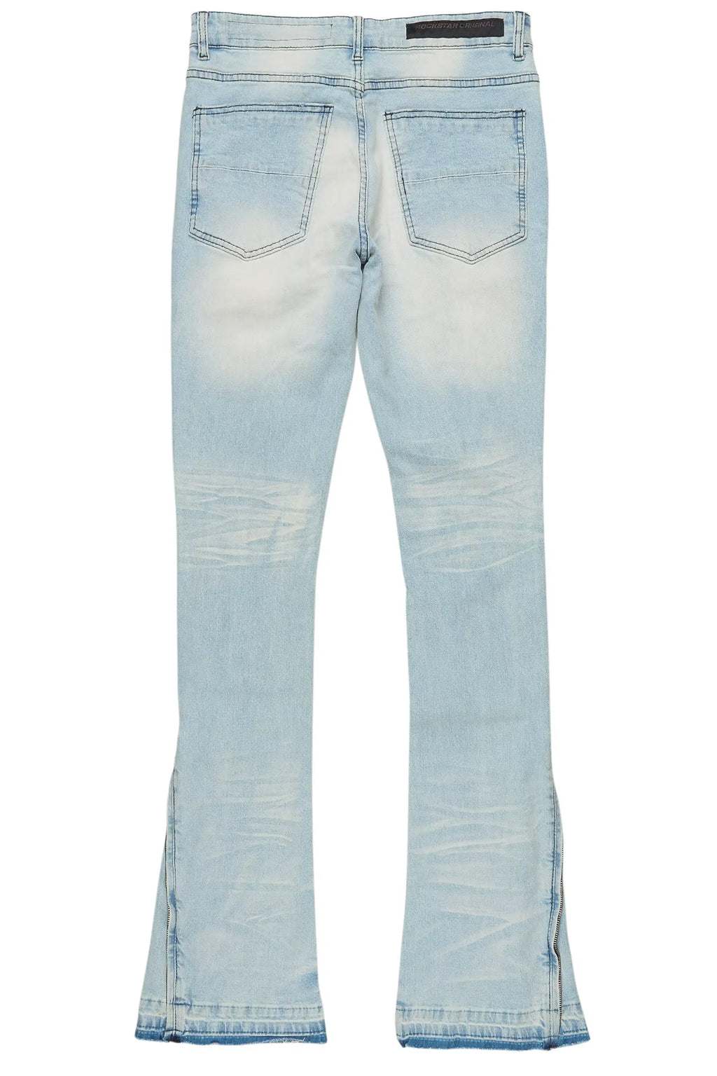 Jaymes Light Blue Stacked Flare Jean