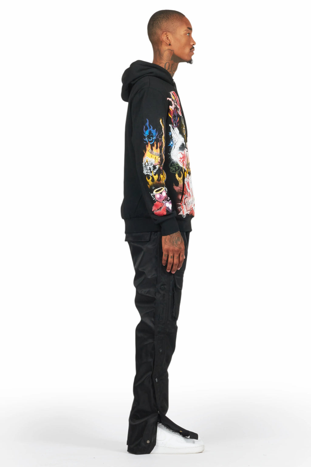 Yuri Black Nylon Pants