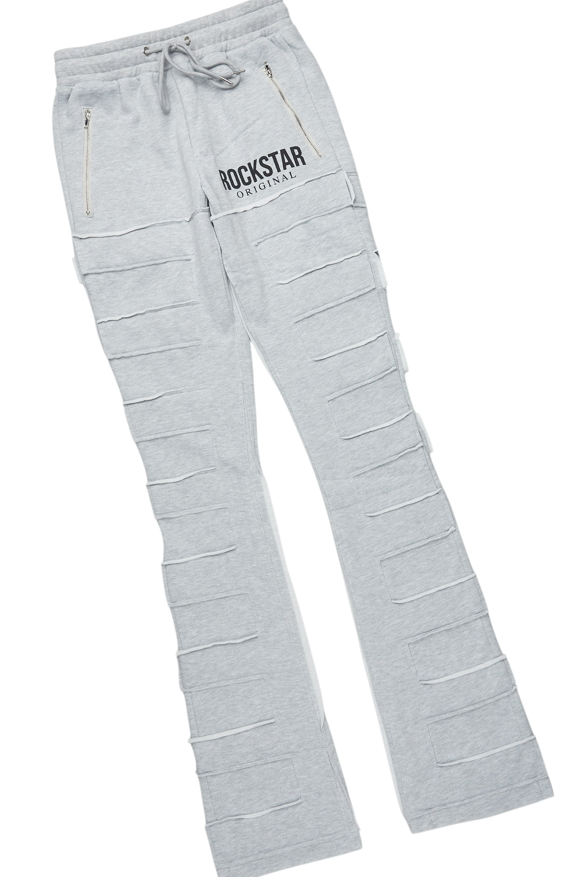 Emilio Heather Grey T-Shirt/Stacked Flare Track Set