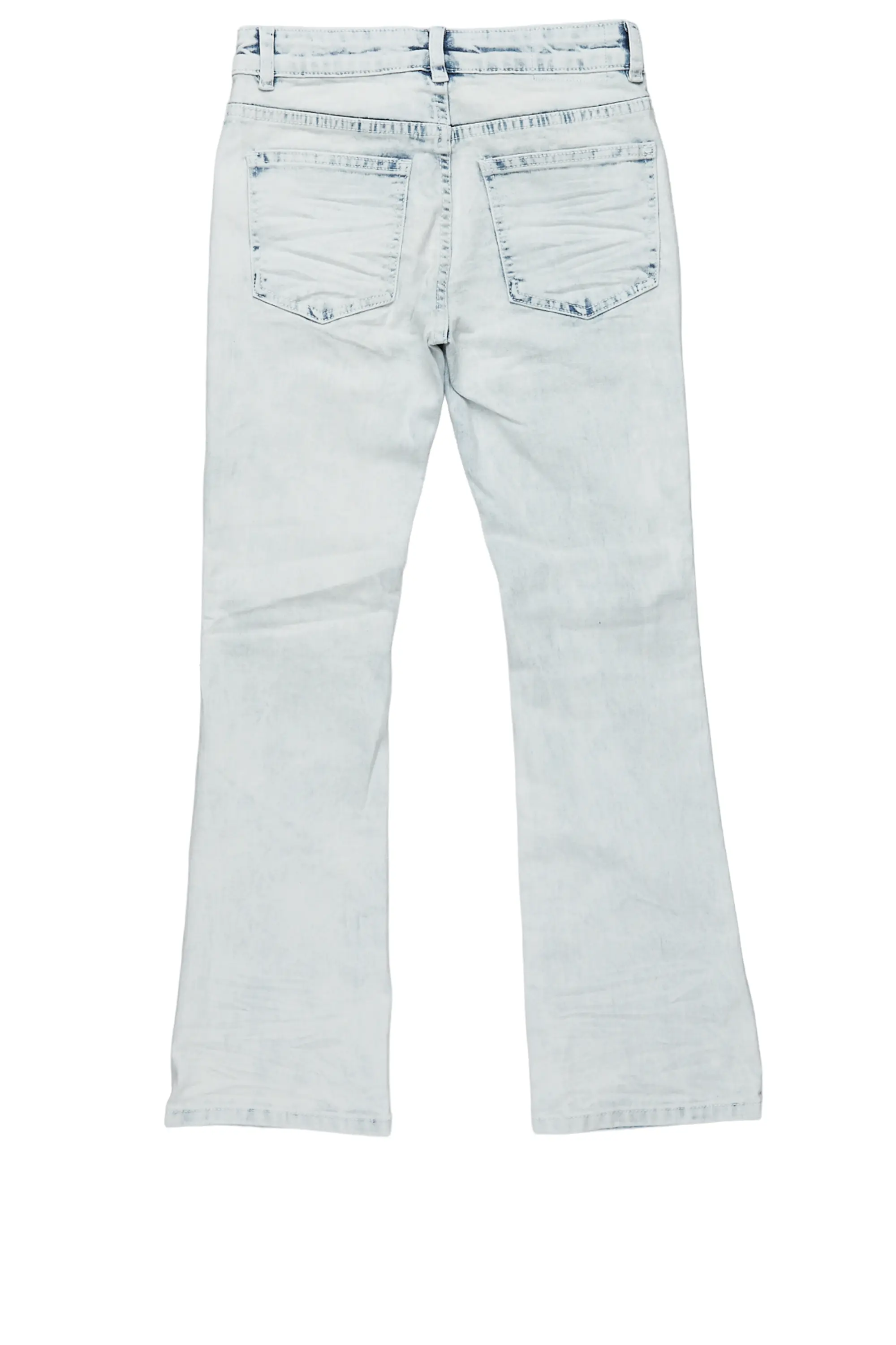 Girls Ibis Light Blue Painter Stacked Flare Jean