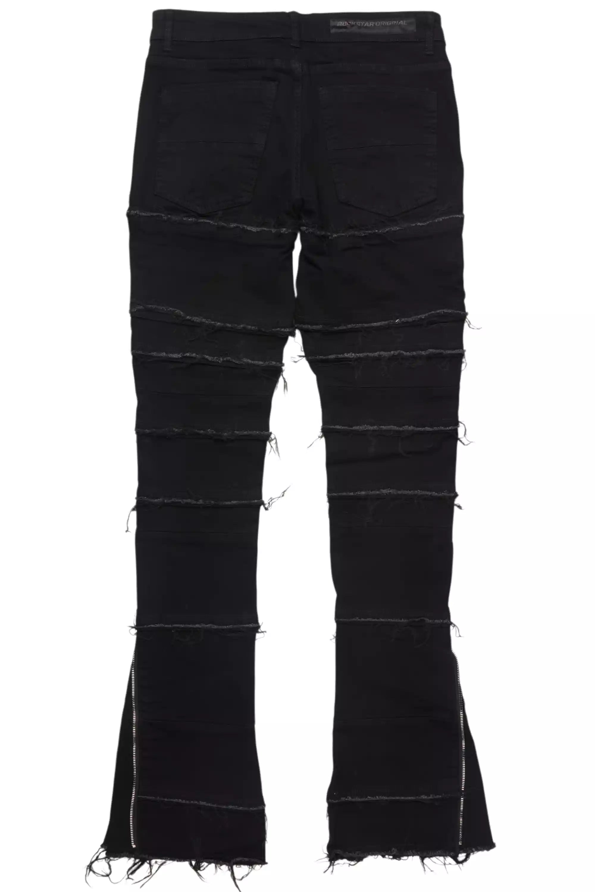 Horado Jet Black Stacked Flare Jean