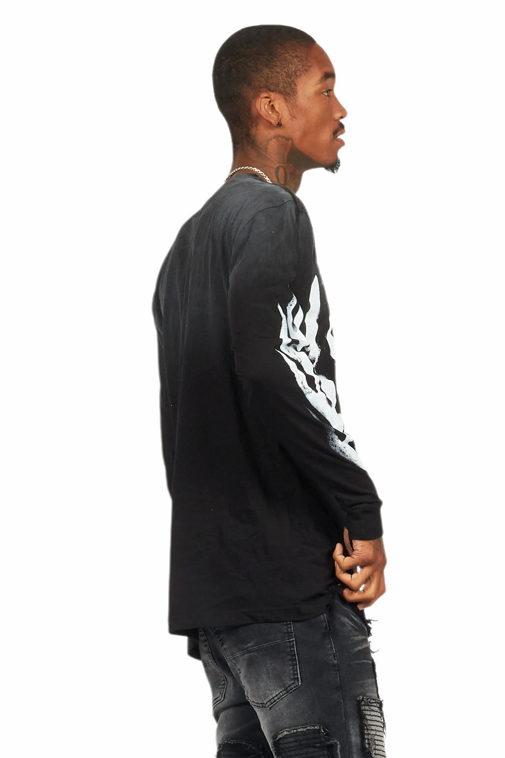 Banyan Black Long Sleeve Graphic T-Shirt