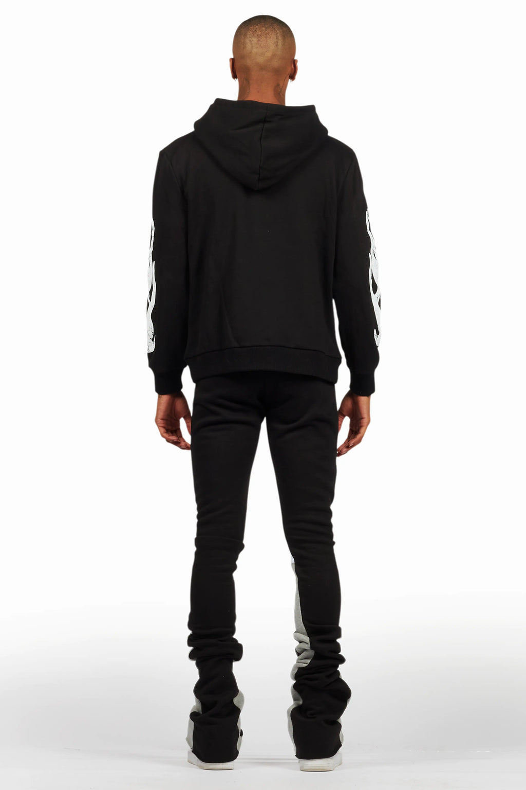 Amos Black Hoodie/Super Stacked Hoodie Track Set