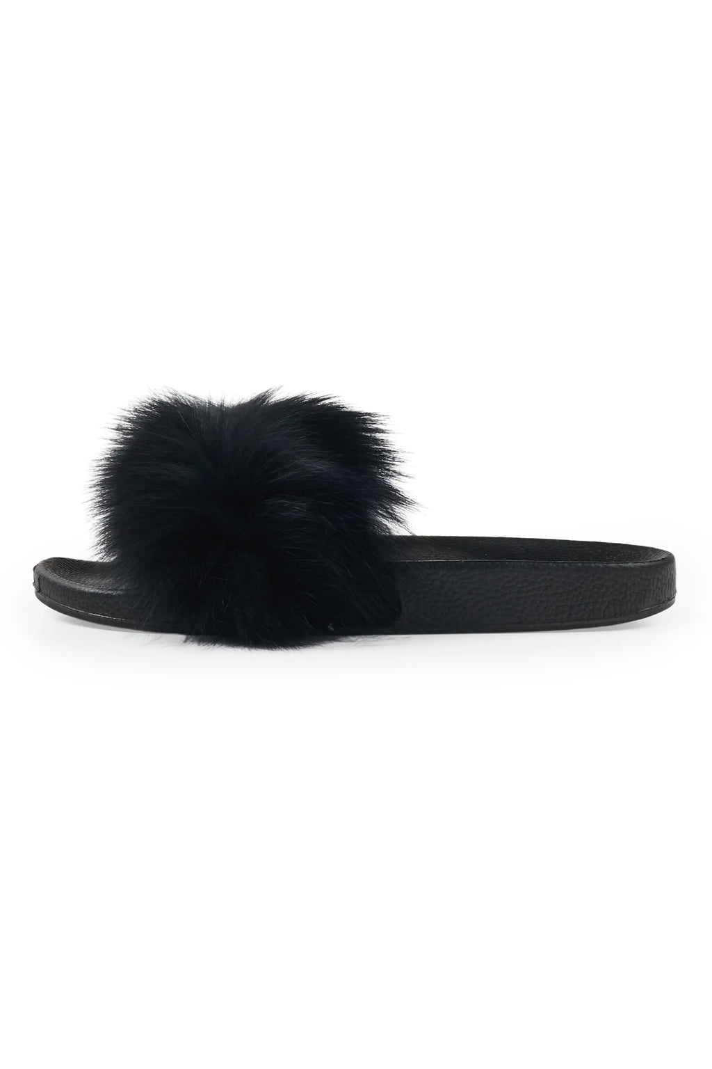 Jamonty Black Fur Slides