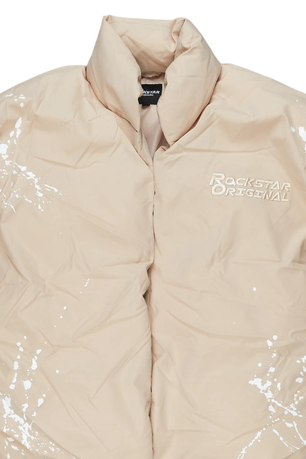 Rabbie Beige/White Puffer Jacket