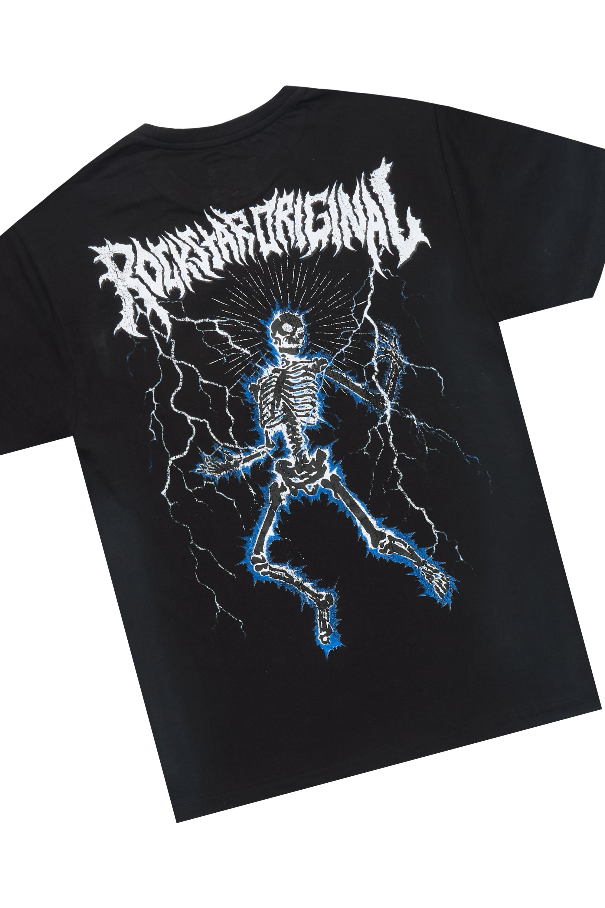 Deathrow Black T-Shirt/Stacked Flare Pant Set