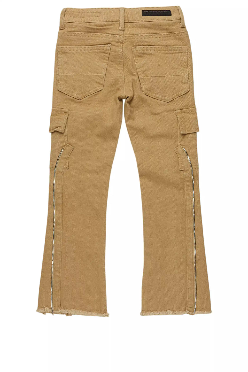 Boys Hutch Beige Stacked Flare Jean