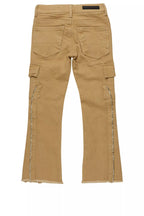 Boys Hutch Beige Stacked Flare Jean
