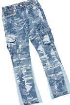 Boys Artie Royal Blue Hoodie/Stacked Flare Jean Set