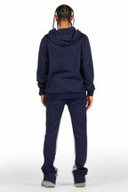 Raffer Navy Hoodie Baggy Fit Pant Track Set