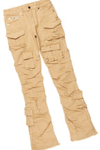 Boys Andros Brown Mohair Hoodie/Stacked Flare Jean Set