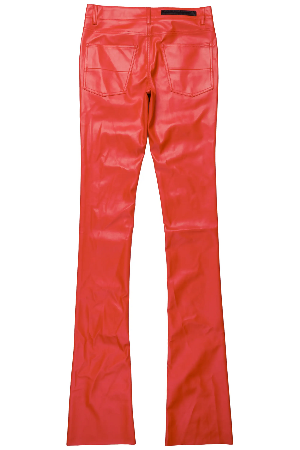 Ricky Red Super Stacked Faux Leather Pant