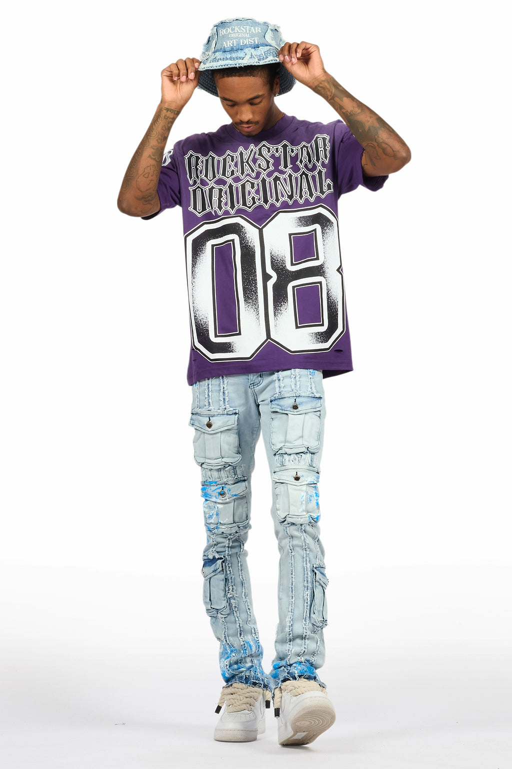 Alim Purple Oversized Graphic T-Shirt