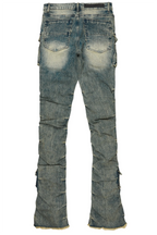 Gentry Tint Blue Stacked Flare Jean