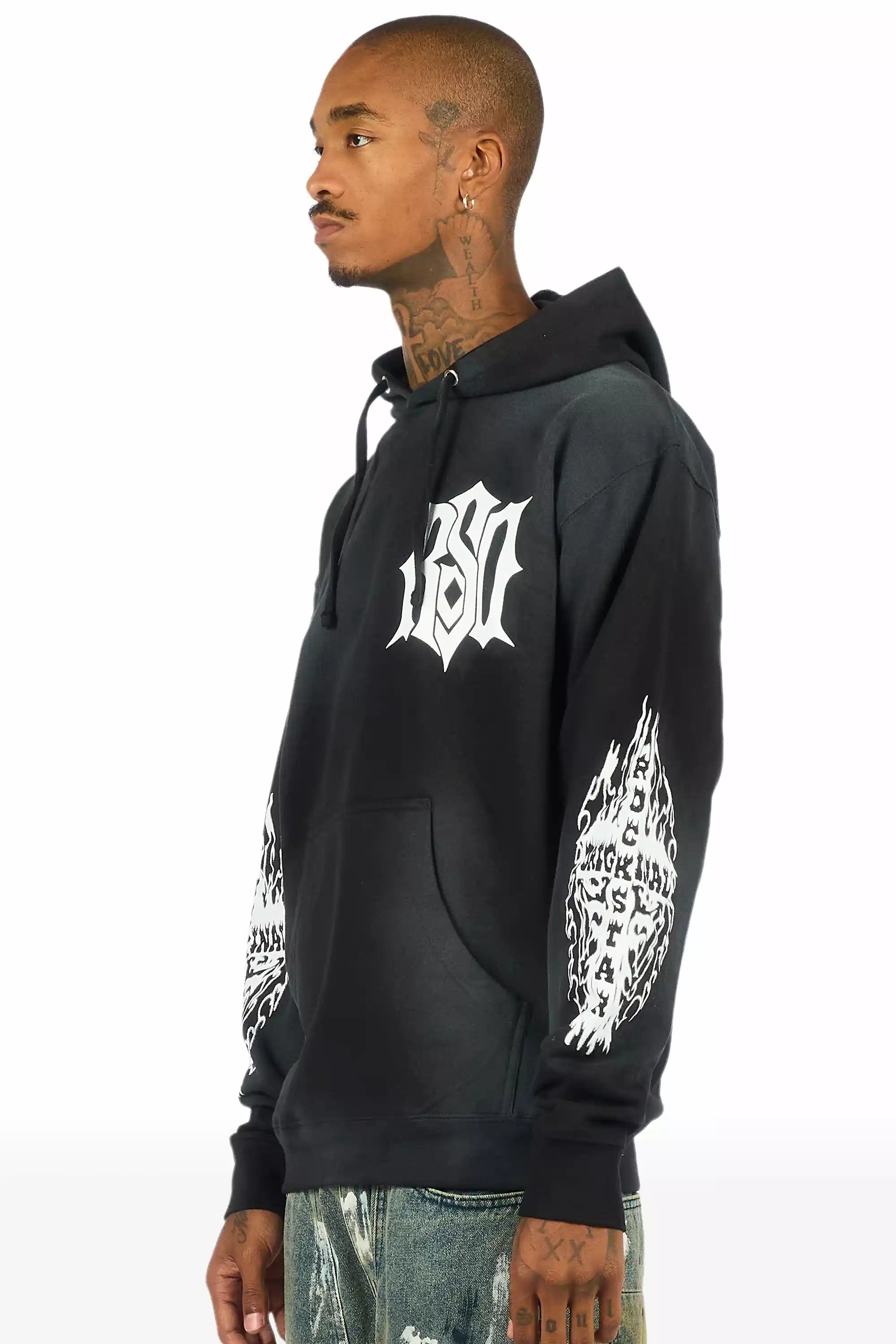Lyrex Black/White Graphic Hoodie