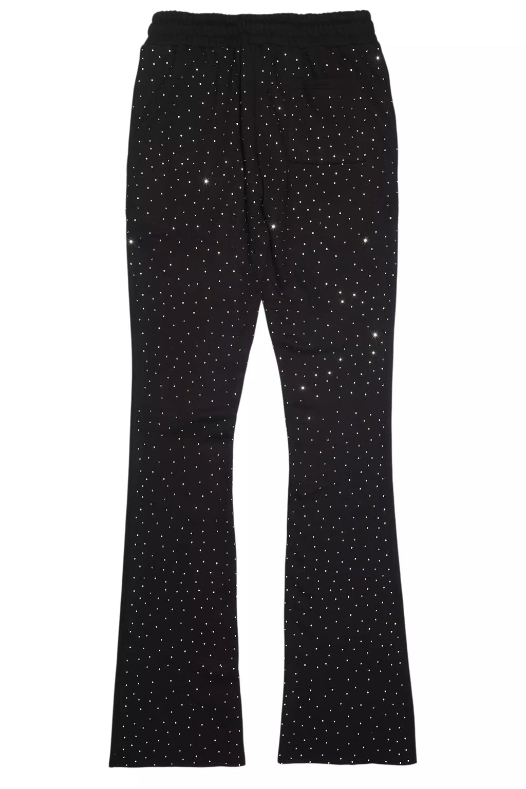 Alpine Rhinestone Black Stacked Flare Pant